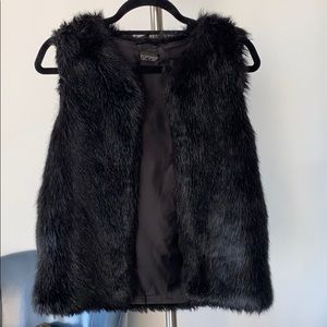 NWOT Topshop Fur Polyester Vest